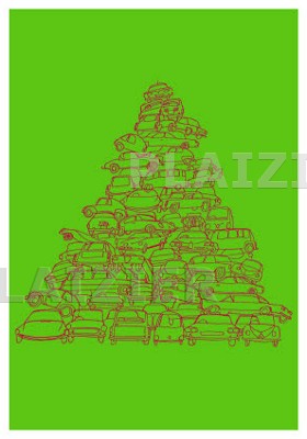 Voitures - arbre de Noël (P5833)