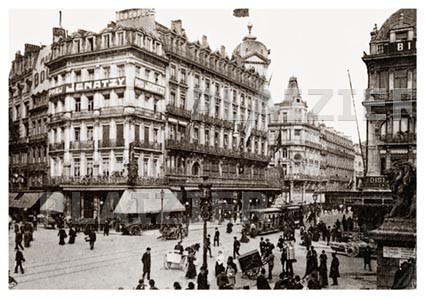 Brussels, Place de la Bourse, 1910 (P6308)