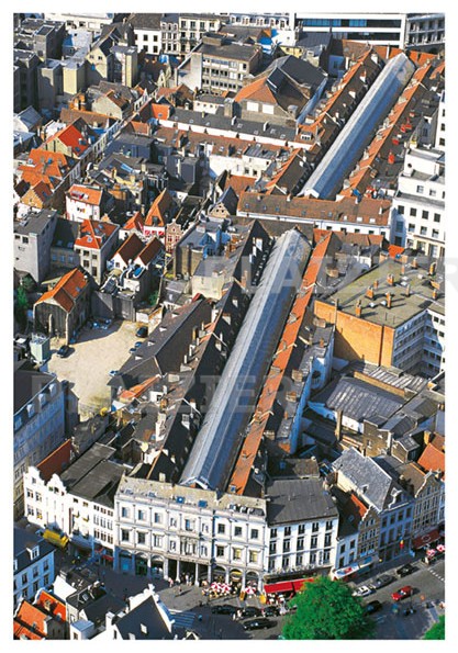 Vue aérienne des Galeries Saint-Hubert, Bruxelles, 1998 (P5668)